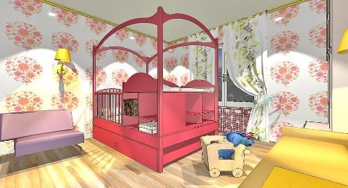 Дизайн детской комнаты для новорожденного. Проект в фото