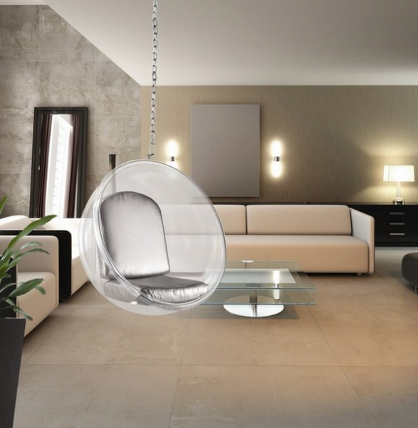 Кресло-шар в интерьере: сочетание стиля и практичности