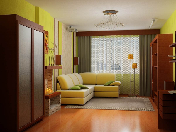 Маленький зал в квартире: 4 интерьерных направления, фото