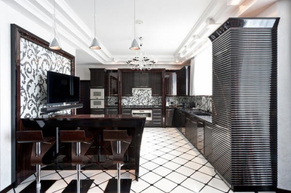 Современная кухня с барной стойкой: дизайн, 60 фото в интерьере