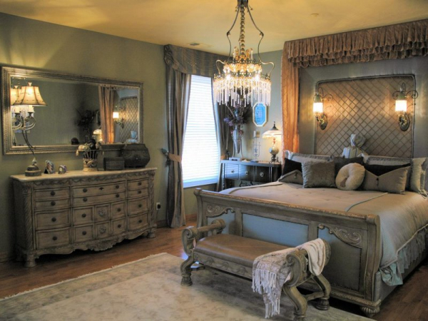 Спальня в стиле Рококо — ежедневная высокопарная роскошь с излишествами + 69 фото