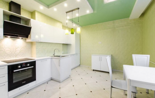 Зеленые обои на кухне: 55 стильных идей и фото
