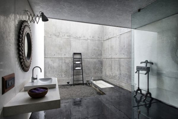 Исключительные ванные комнаты из бетона -